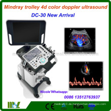 DC-30 Neueste Mindray Trolley CW-Funktion 4d Farbe Doppler Ultraschall Maschine / 4d Ultraschall-Scanner